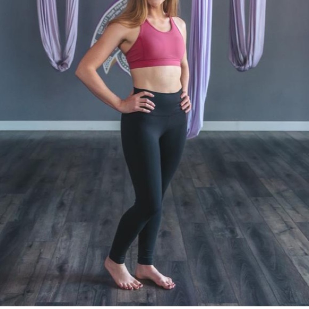 Senita Black Salutation yoga Pants